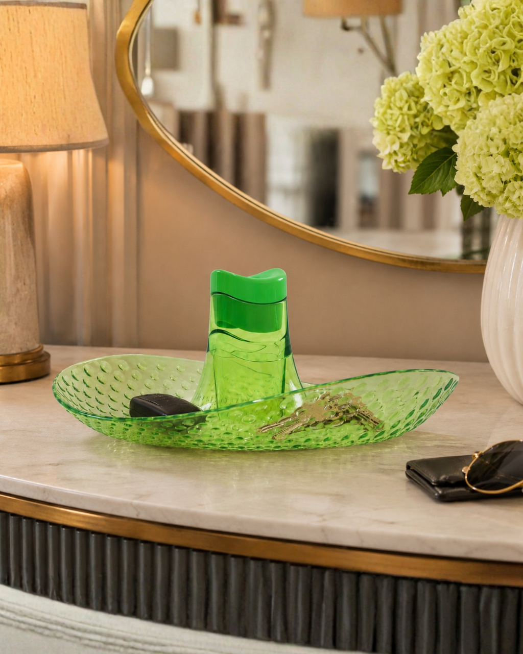 Granata Perica Lime Green Tabletop Fruit Bowl