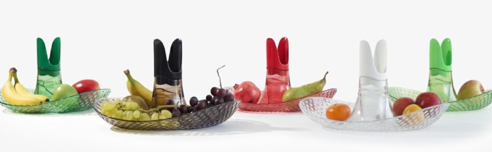 Perica Pomegranate Table Fruit Bowl, Modern Centerpiece with Quality Transparent Polycarbonate Design, Fruit Bowl Centerpiece with Napkin Holder or Candle Holder Slot