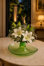 Granata Perica Centrotavola con fiori Verde Lime
