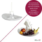 Perica Pomegranate Table Fruit Bowl, Modern Centerpiece with Quality Transparent Polycarbonate Design, Fruit Bowl Centerpiece with Napkin Holder or Candle Holder Slot