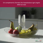 Perica Pomegranate Table Fruit Bowl, Modern Centerpiece with Quality Transparent Polycarbonate Design, Fruit Bowl Centerpiece with Napkin Holder or Candle Holder Slot
