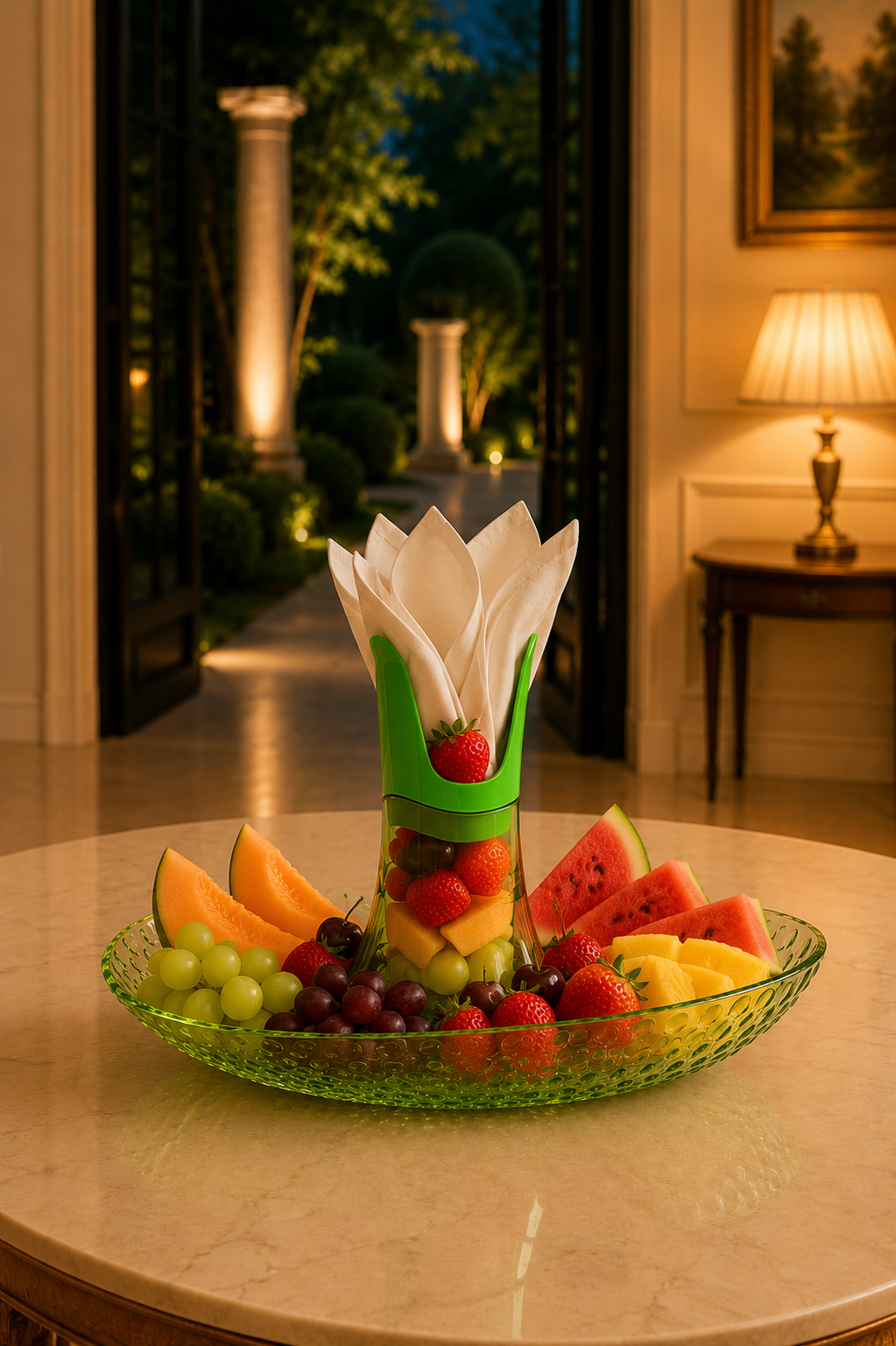 Granata Perica Lime Green Tabletop Fruit Bowl