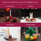 Perica Pomegranate Table Fruit Bowl, Modern Centerpiece with Quality Transparent Polycarbonate Design, Fruit Bowl Centerpiece with Napkin Holder or Candle Holder Slot