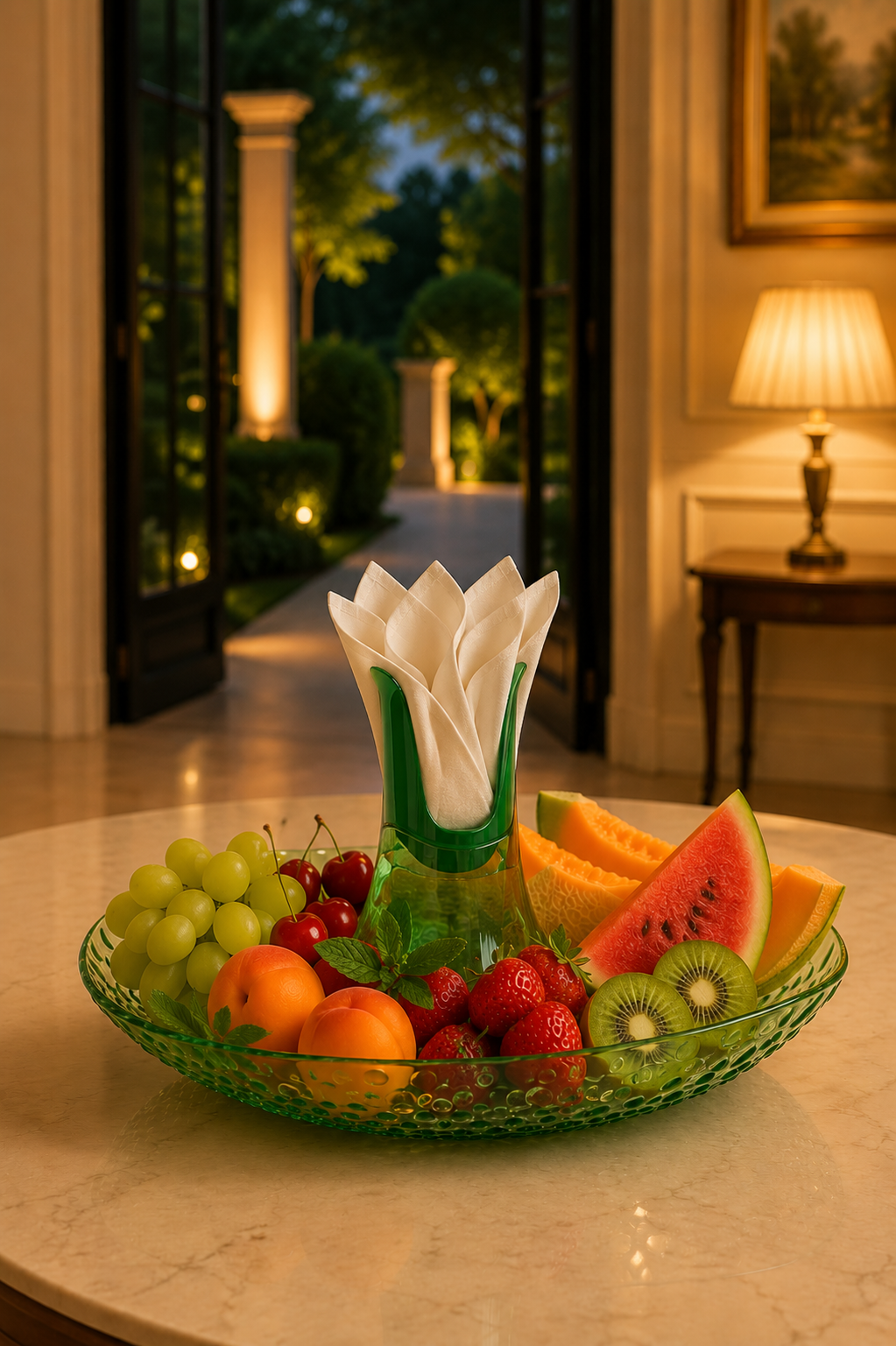 Granata Perica Lime Green Tabletop Fruit Bowl