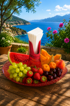 Granata Perica Pomegranate Red Tabletop Fruit Bowl