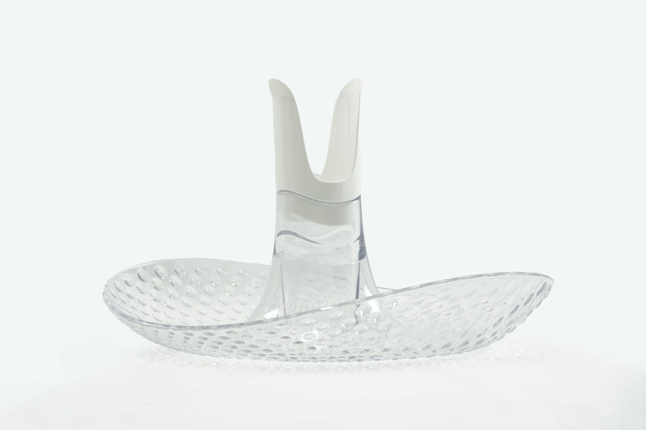 Perica Pomegranate Table Fruit Bowl, Modern Centerpiece with Quality Transparent Polycarbonate Design, Fruit Bowl Centerpiece with Napkin Holder or Candle Holder Slot