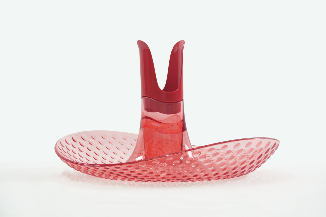 Perica Pomegranate Table Fruit Bowl, Modern Centerpiece with Quality Transparent Polycarbonate Design, Fruit Bowl Centerpiece with Napkin Holder or Candle Holder Slot