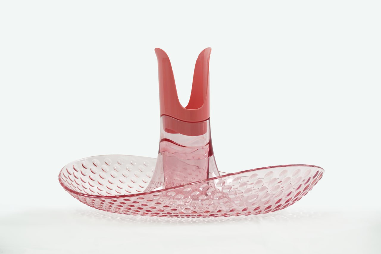 Perica Pomegranate Table Fruit Bowl, Modern Centerpiece with Quality Transparent Polycarbonate Design, Fruit Bowl Centerpiece with Napkin Holder or Candle Holder Slot
