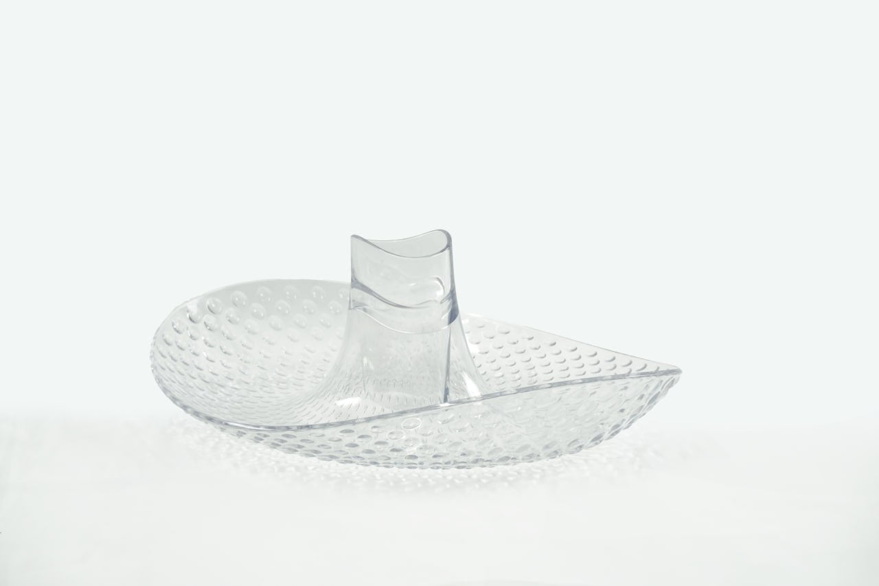 Perica Pomegranate Table Fruit Bowl, Modern Centerpiece with Quality Transparent Polycarbonate Design, Fruit Bowl Centerpiece with Napkin Holder or Candle Holder Slot