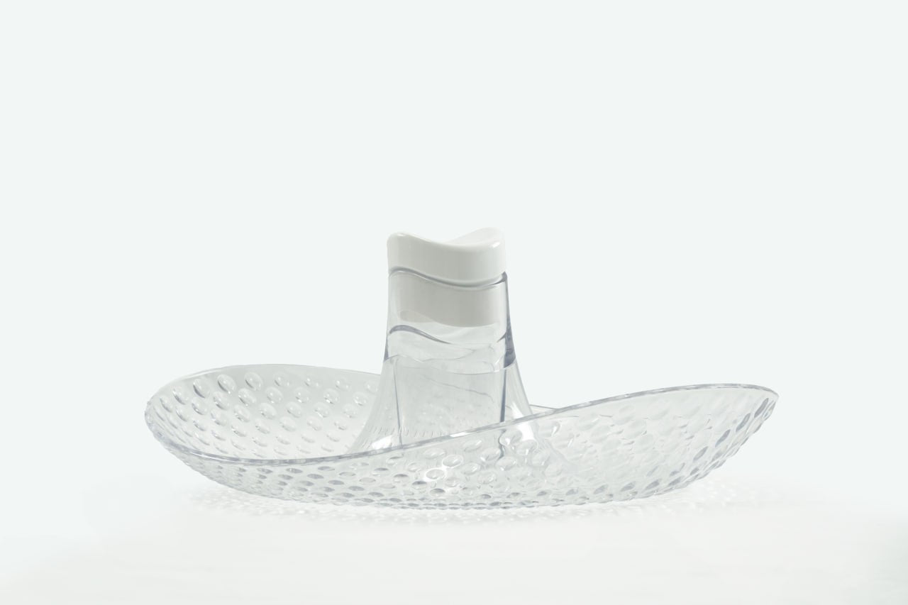 Perica Pomegranate Table Fruit Bowl, Modern Centerpiece with Quality Transparent Polycarbonate Design, Fruit Bowl Centerpiece with Napkin Holder or Candle Holder Slot